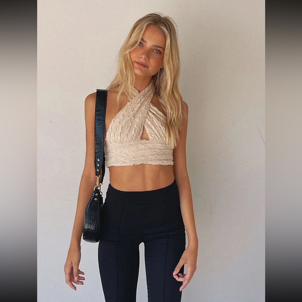 Princess Polly Chayse Top Beige.